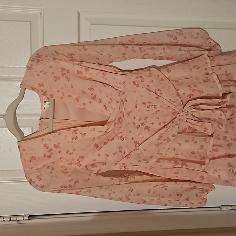 Pink floral romper